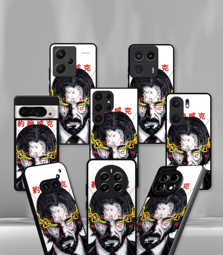 john wick premium glossy phone case compatible for all phone models!