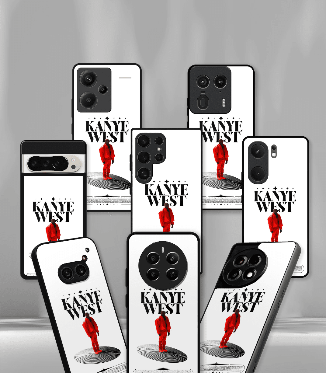 kanye west premium glossy phone case compatible for all phone models!