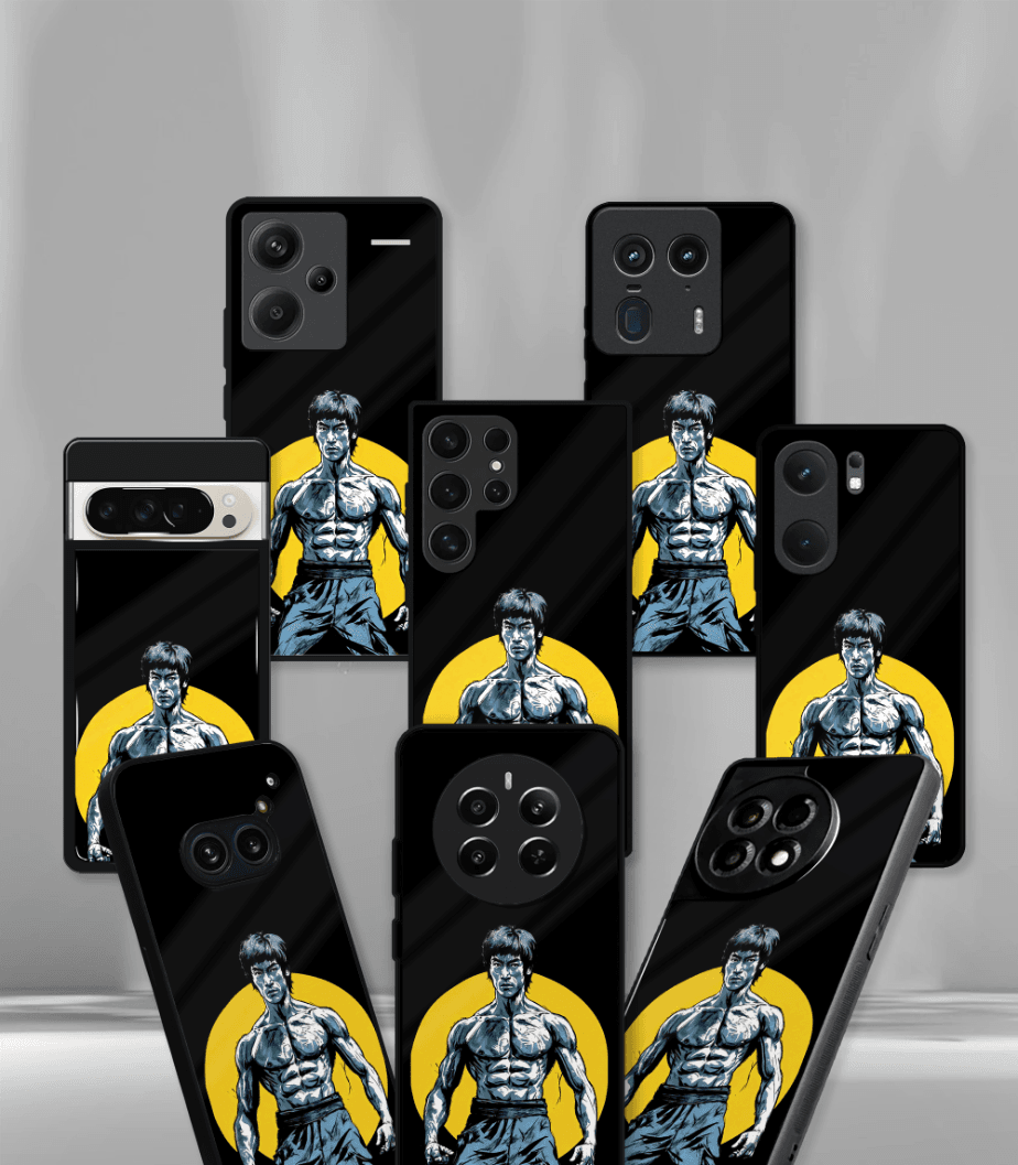bruce lee art premium glossy phone case compatible for all phone models!