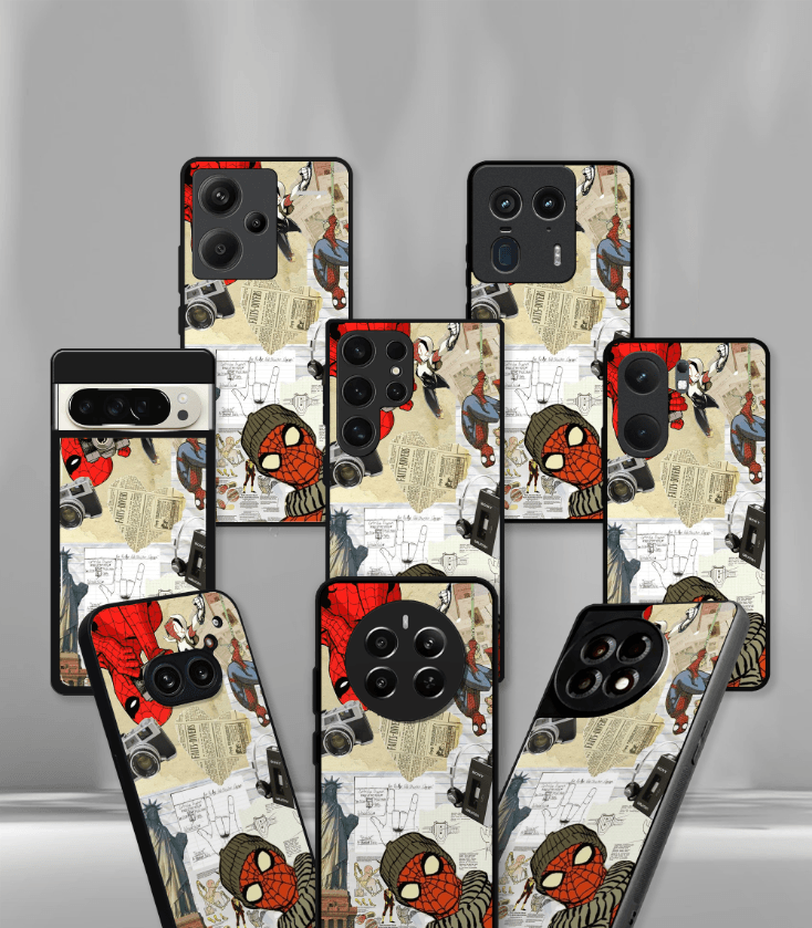 superhero edition premium glossy phone case compatible for all phone models!