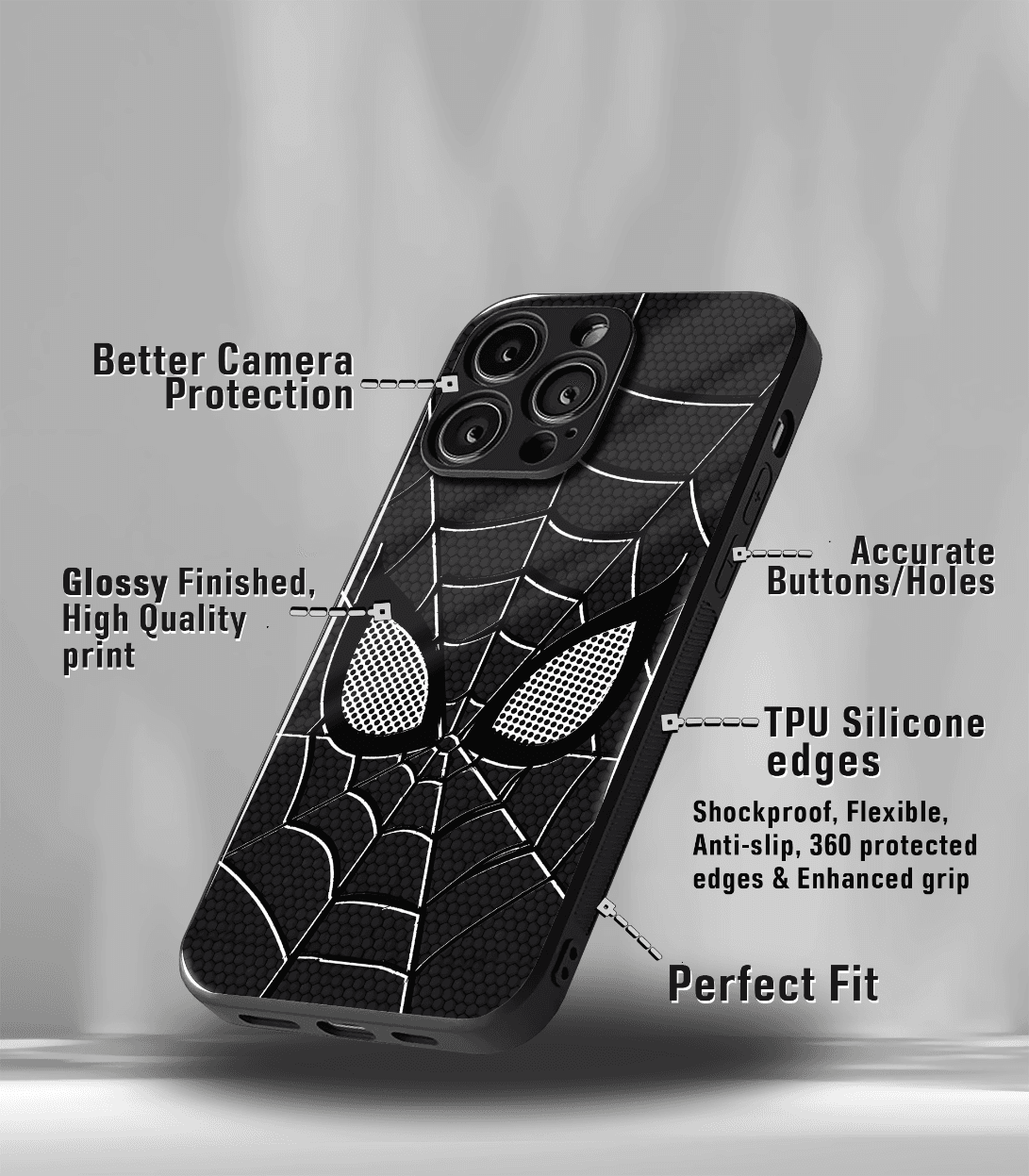 superhero edition premium glossy phone case compatible for all phone models!