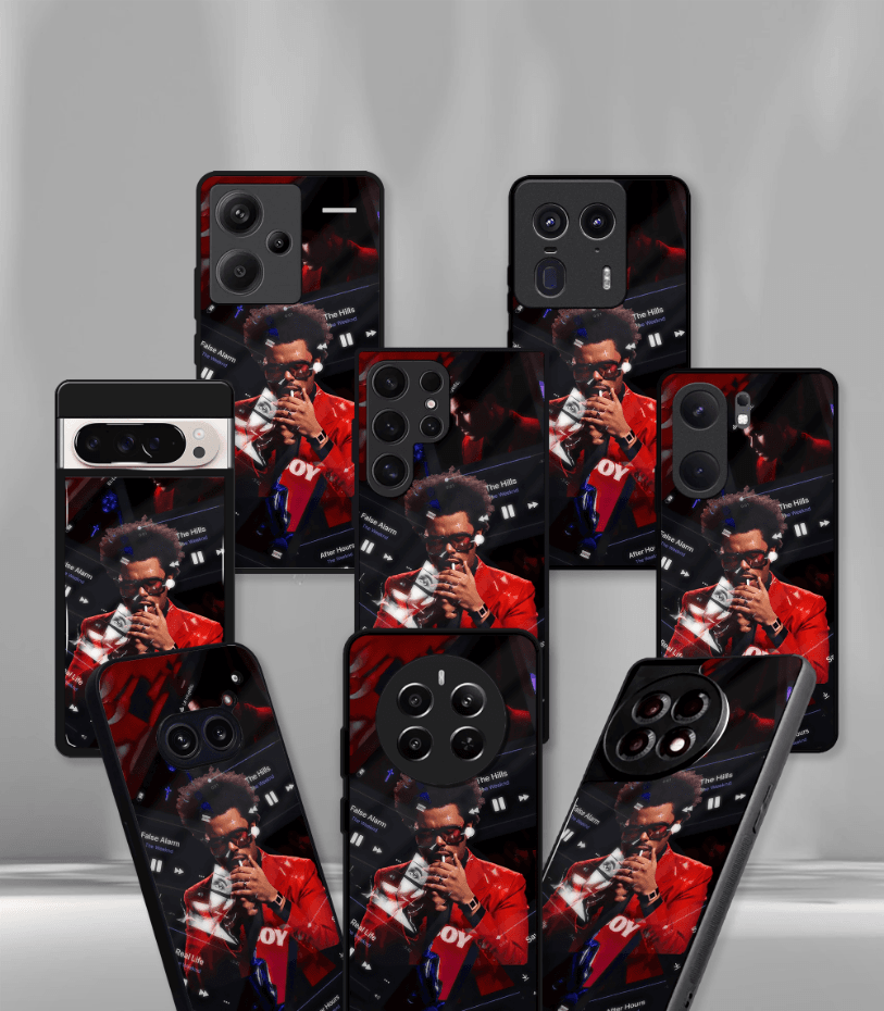 the weeknd premium glossy phone case compatible for all phone models!
