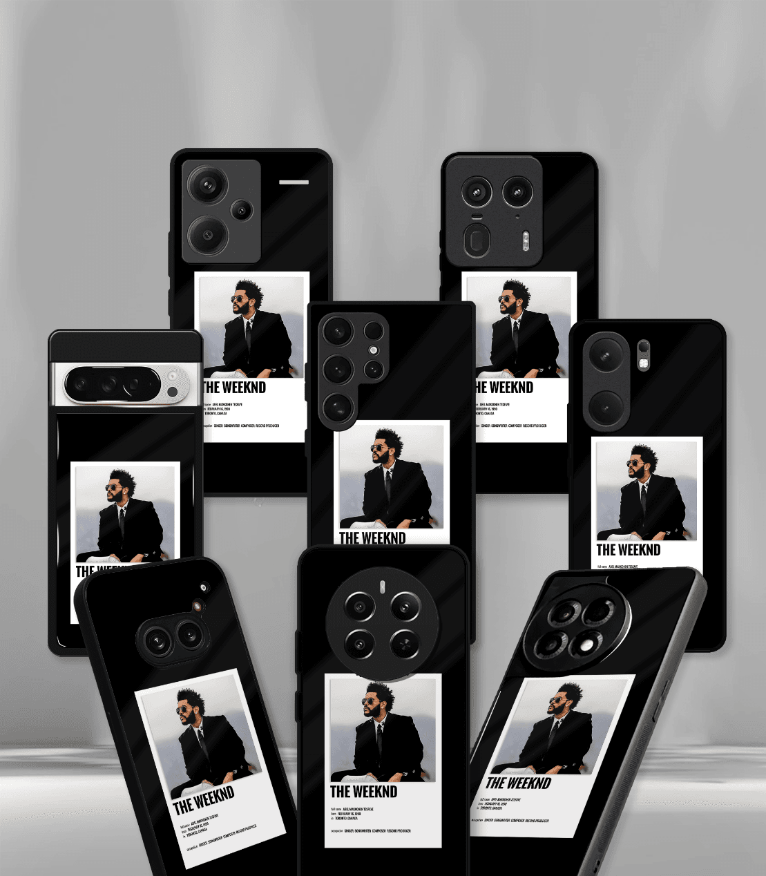 the weeknd premium glossy phone case compatible for all phone models!