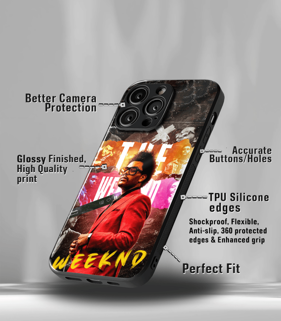 the weeknd premium glossy phone case compatible for all phone models!