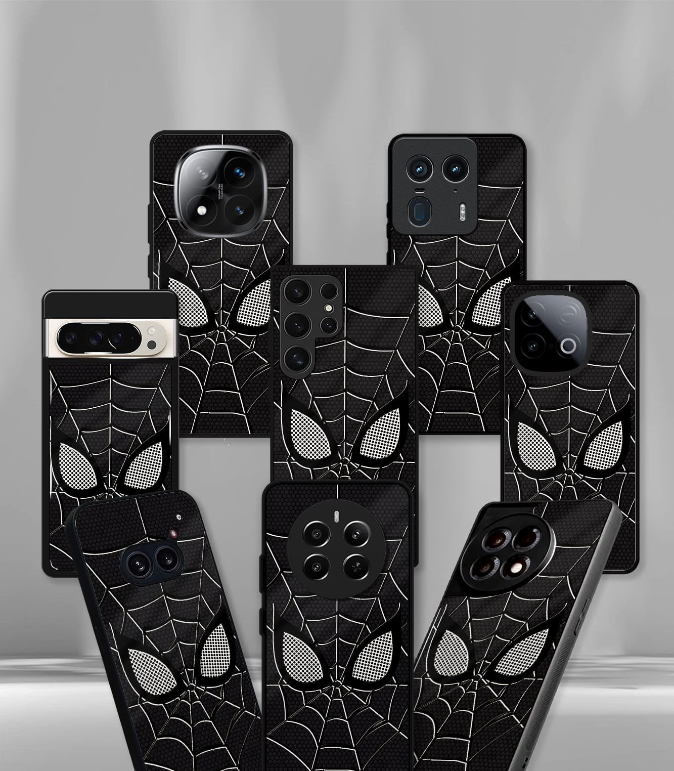 superhero black face premium glossy phone case compatible for all phone models!