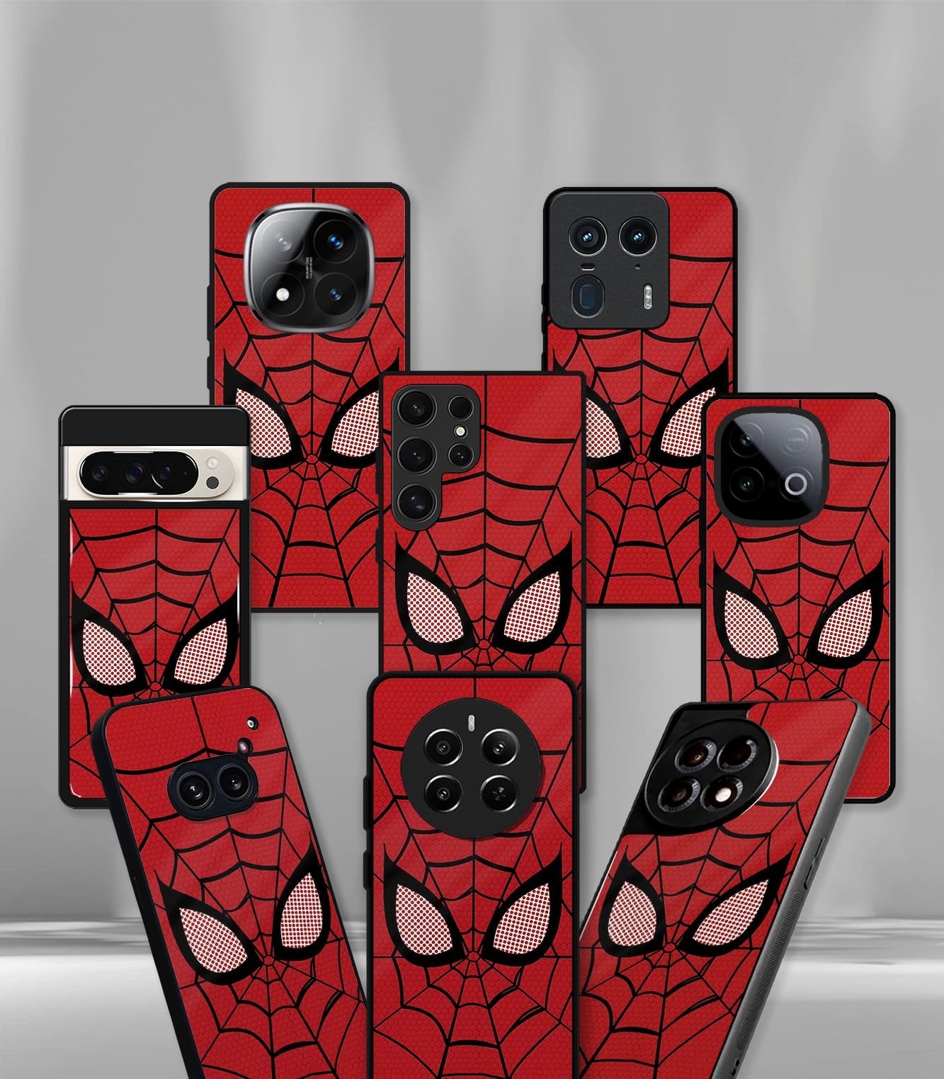 superhero face premium glossy phone case compatible for all phone models!