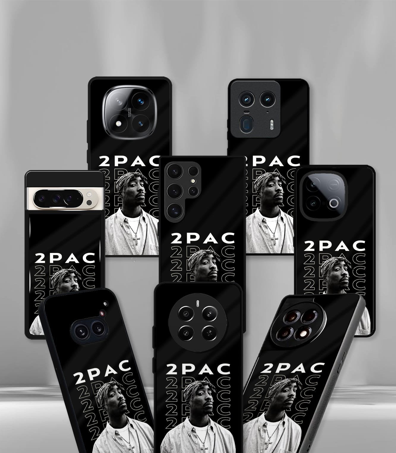 2pac premium glossy phone case compatible for all phone models!