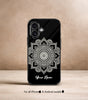 Round Mandala Customized NAME Printed Premium Glossy Phone Case