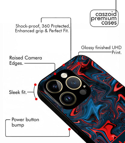 Red Marble Customized NAME Printed Premium Glossy Phone Case