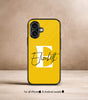 Name X Letter Yellow Customized NAME Printed Premium Glossy Phone Case