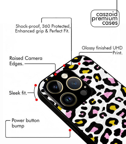Aesthetic Leopard Pattern Customized NAME Printed Premium Glossy Phone Case