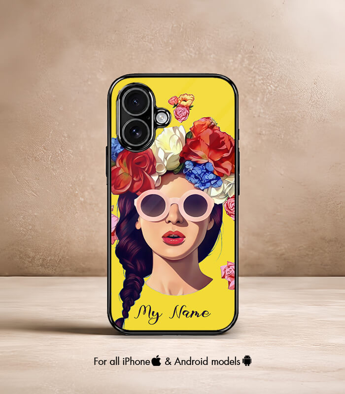 girl boss customized name printed premium glossy phone case
