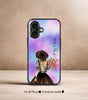 Aesthetic Girl Customized NAME Printed Premium Glossy Phone Case