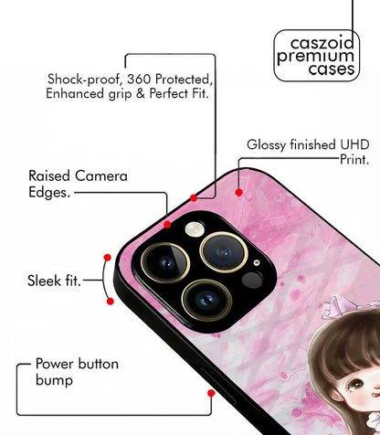 Cute Baby Girl Customized NAME Printed Premium Glossy Phone Case