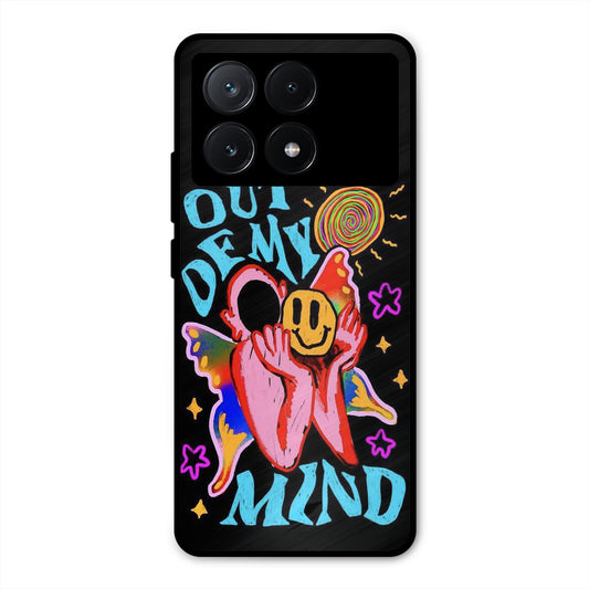 OUT OF MIND PSYCH FLORAL BLACK PREMIUM GLOSSY PHONECASE FOR POCO X6 PRO 5G