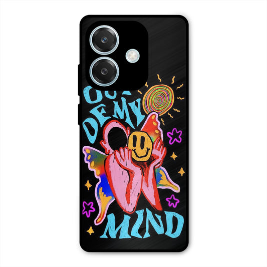 OUT OF MIND PSYCH FLORAL BLACK PREMIUM GLOSSY PHONECASE FOR OPPO A3