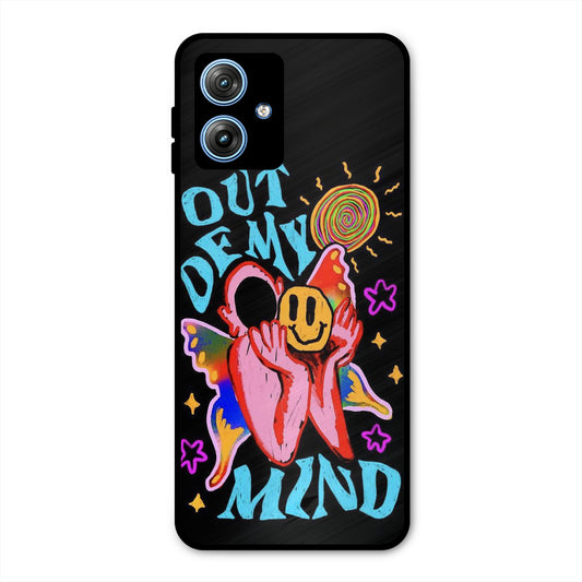 OUT OF MIND PSYCH FLORAL BLACK PREMIUM GLOSSY PHONECASE FOR MOTOROLA G54
