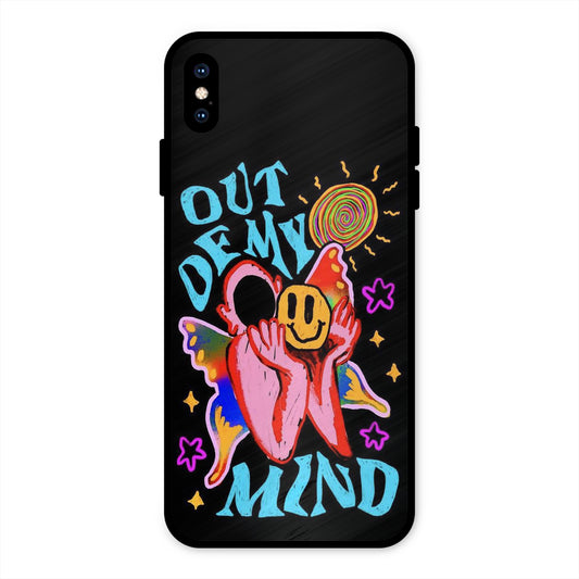 OUT OF MIND PSYCH FLORAL BLACK PREMIUM GLOSSY PHONECASE FOR IPHONE XS MAX