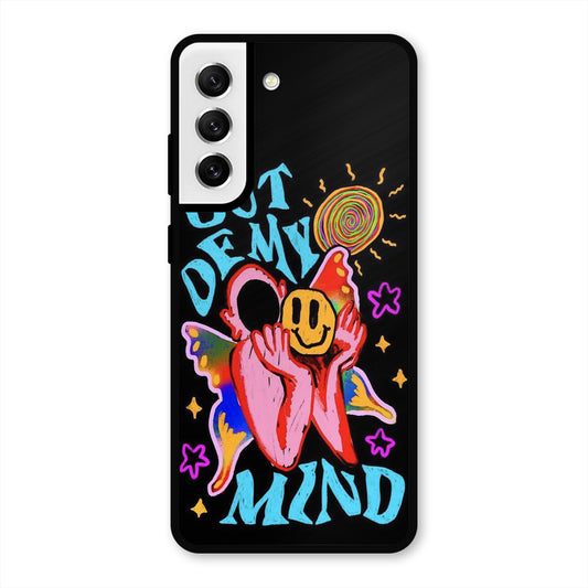 OUT OF MIND PSYCH FLORAL BLACK PREMIUM GLOSSY PHONECASE FOR SAMSUNG S21 FE