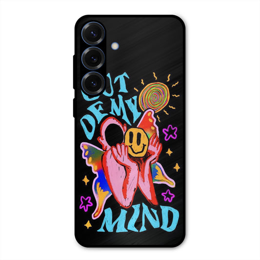 OUT OF MIND PSYCH FLORAL BLACK PREMIUM GLOSSY PHONECASE FOR SAMSUNG S25 PLUS 5G