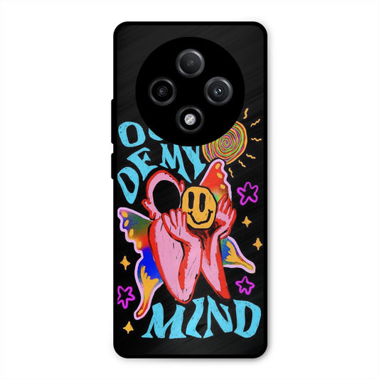 OUT OF MIND PSYCH FLORAL BLACK PREMIUM GLOSSY PHONECASE FOR OPPO F27 PRO PLUS