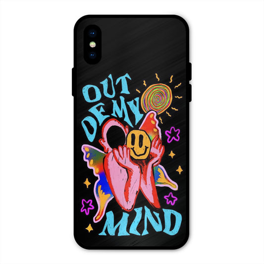 OUT OF MIND PSYCH FLORAL BLACK PREMIUM GLOSSY PHONECASE FOR IPHONE XS