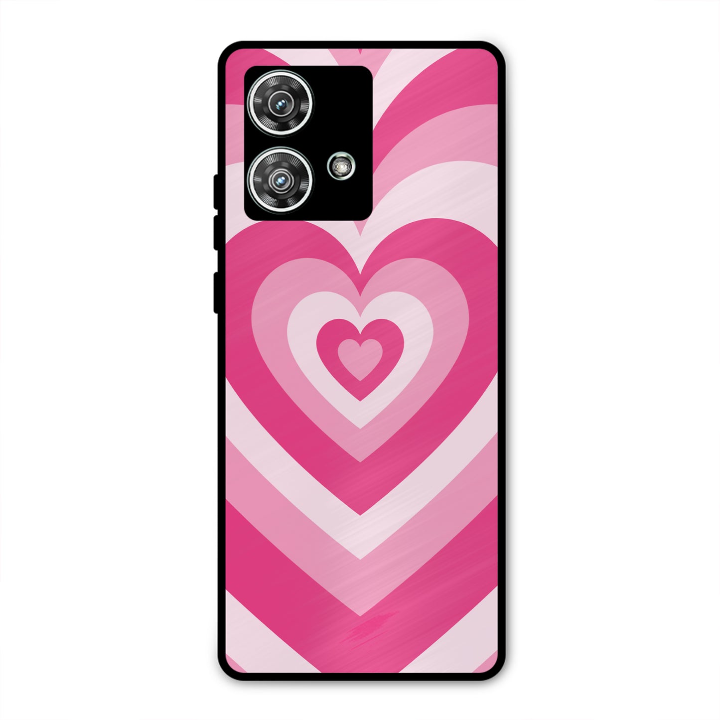 PINK RED HEART Y2K AESTHETIC METAL COVER FOR MOTOROLA EDGE 40 NEO