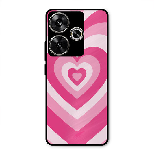 PINK RED HEART Y2K AESTHETIC NEW METAL COVER FOR POCO F6