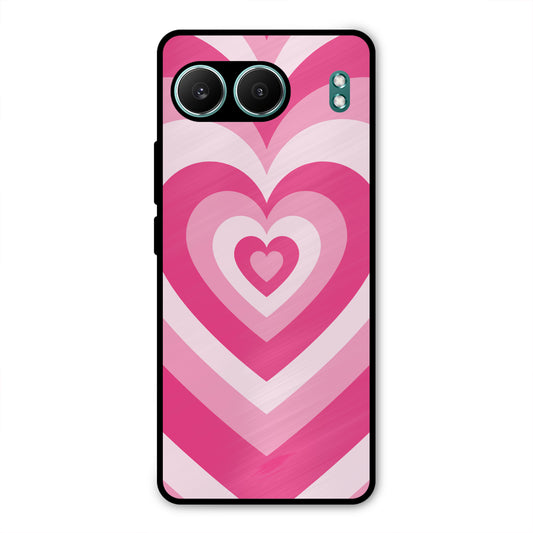 PINK RED HEART Y2K AESTHETIC NEW METAL COVER FOR ONEPLUS NORD 4