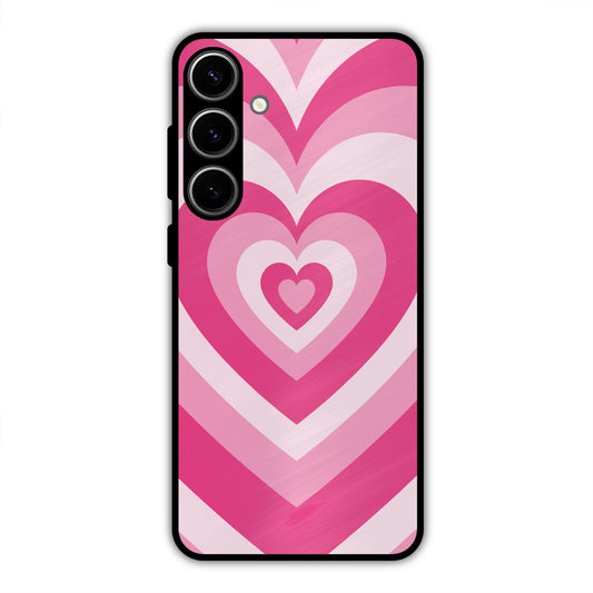 PINK RED HEART Y2K AESTHETIC PREMIUM GLOSSY PHONECASE FOR SAMSUNG S24 PLUS