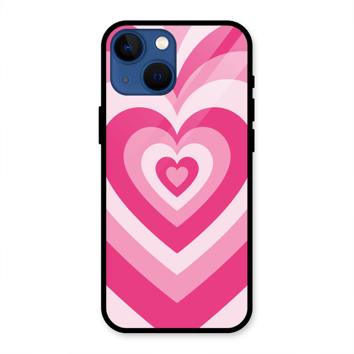 PINK RED HEART Y2K AESTHETIC PREMIUM GLOSSY PHONECASE FOR IPHONE IPHONE 13 MINI