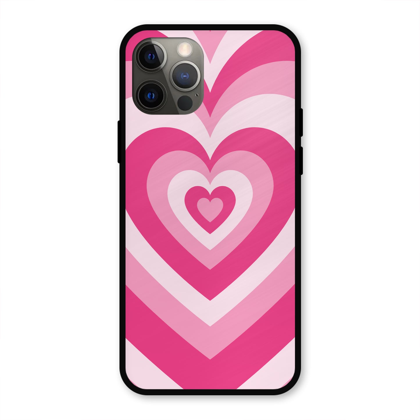 PINK RED HEART Y2K AESTHETIC PREMIUM GLOSSY PHONECASE FOR IPHONE 12 Pro