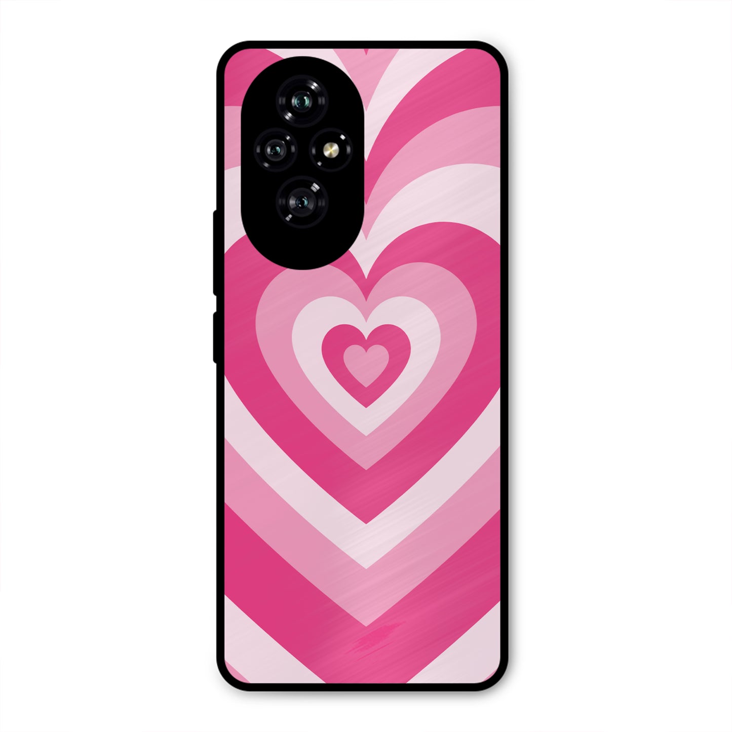 PINK RED HEART Y2K AESTHETIC NEW METAL COVER FOR HONOR 200 5G