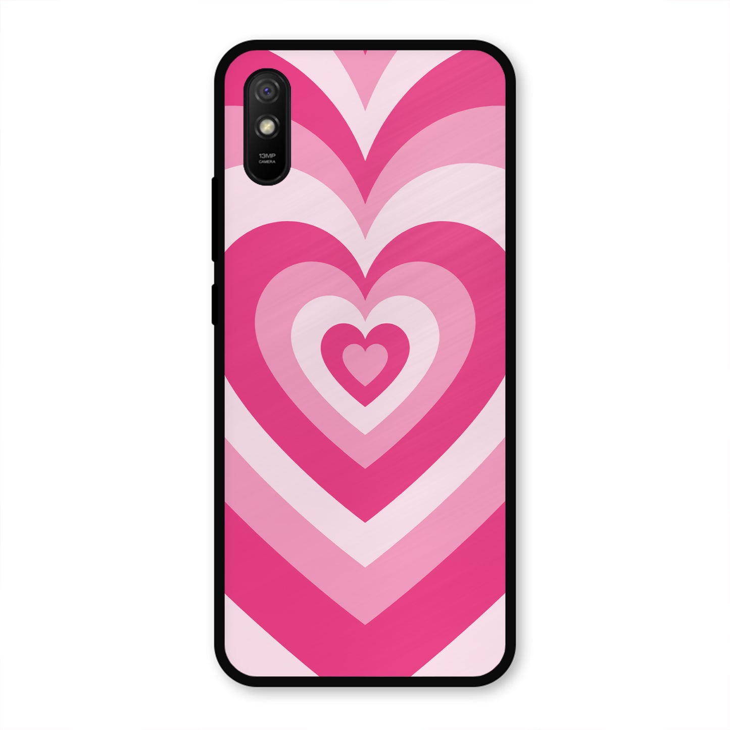 PINK RED HEART Y2K AESTHETIC PREMIUM GLOSSY PHONECASE FOR REDMI 9A