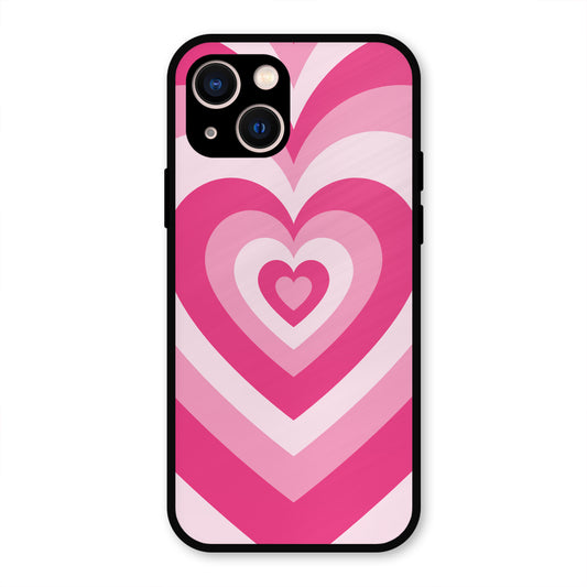 PINK RED HEART Y2K AESTHETIC PREMIUM GLOSSY PHONECASE FOR IPHONE 13