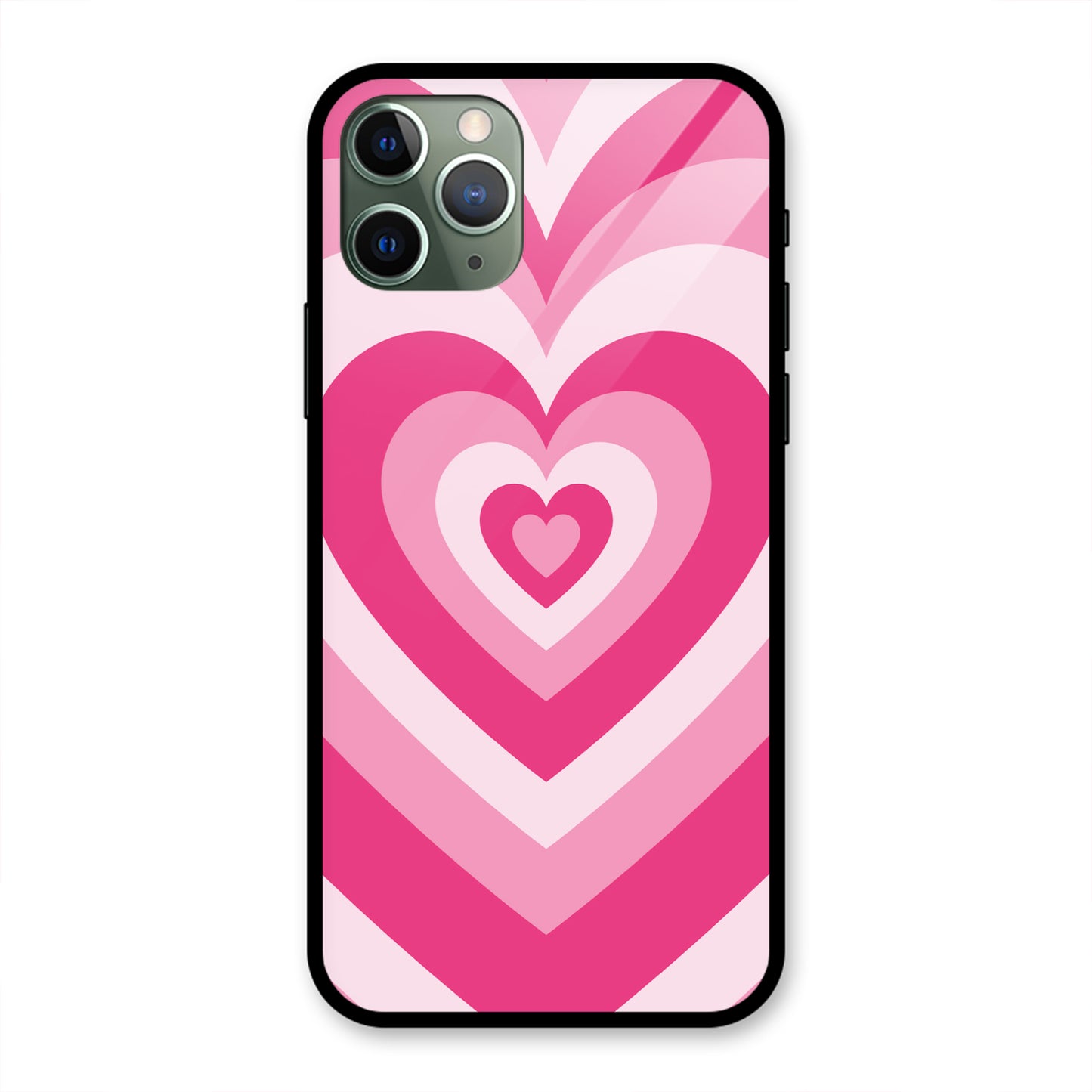 PINK RED HEART Y2K AESTHETIC PREMIUM GLOSSY PHONECASE FOR IPHONE 11 PRO