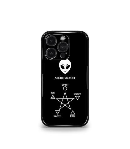 ABCDEFUCKOFF Black Psych Trippy Premium Glossy Case