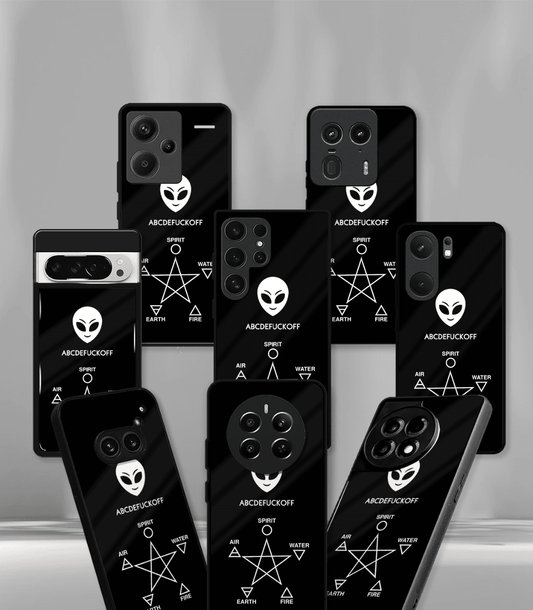 ABCDEFUCKOFF Black Psych Trippy Premium Glossy Case