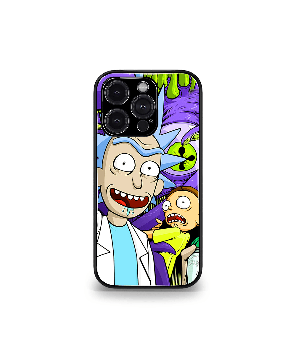 rick morty psych trippy premium glossy case