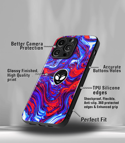 Alien Face Psych Trippy Premium Glossy Case