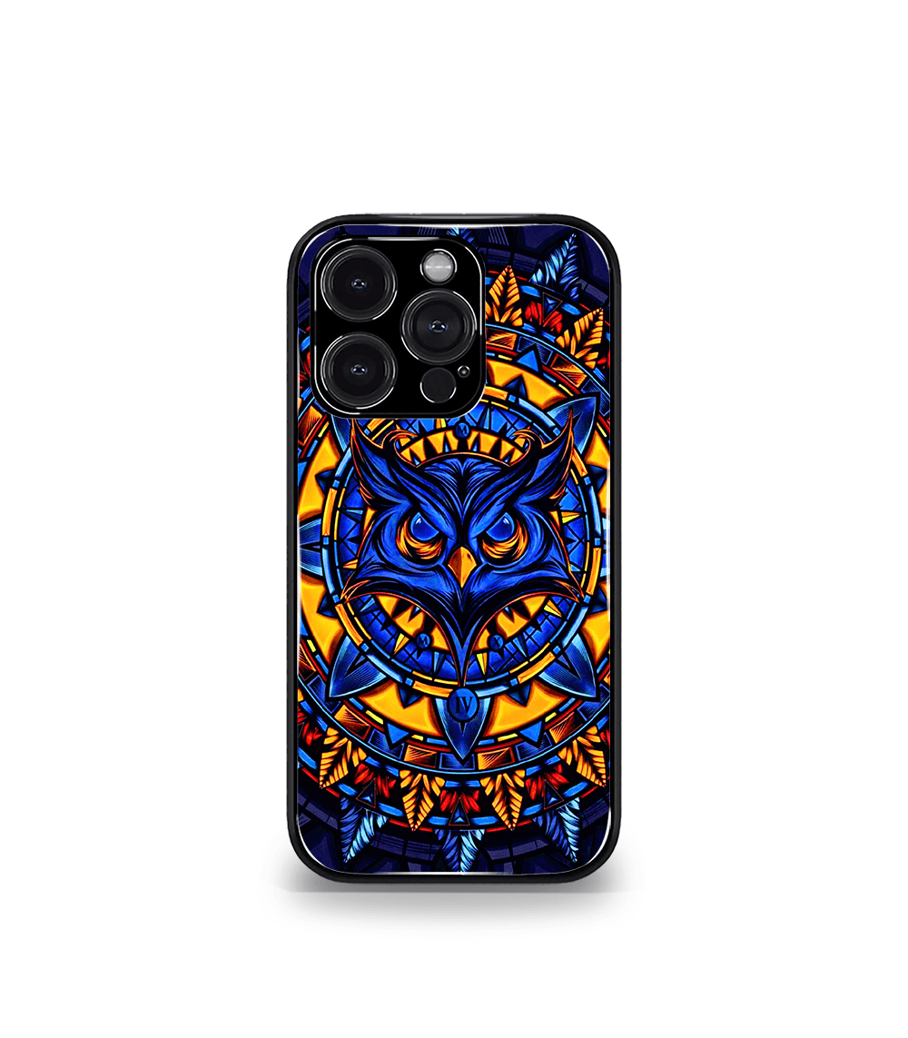 the trippy owl psych premium glossy case