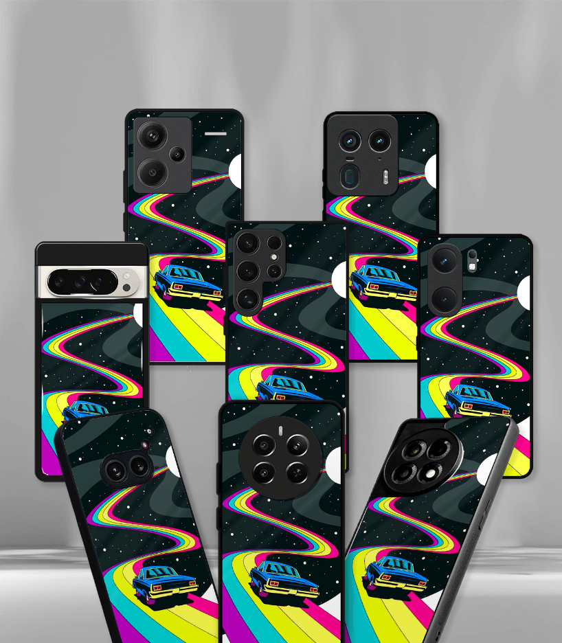 into space psych trippy premium glossy case compatible for every phone models.