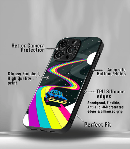 Into Space Psych Trippy Premium Glossy Case compatible for every phone models.