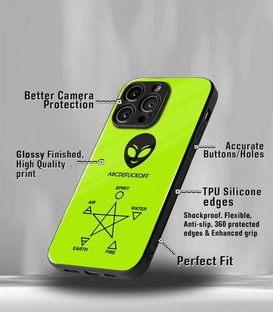 ABCDEFUCKOFF Green Psych Trippy Premium Glossy Case