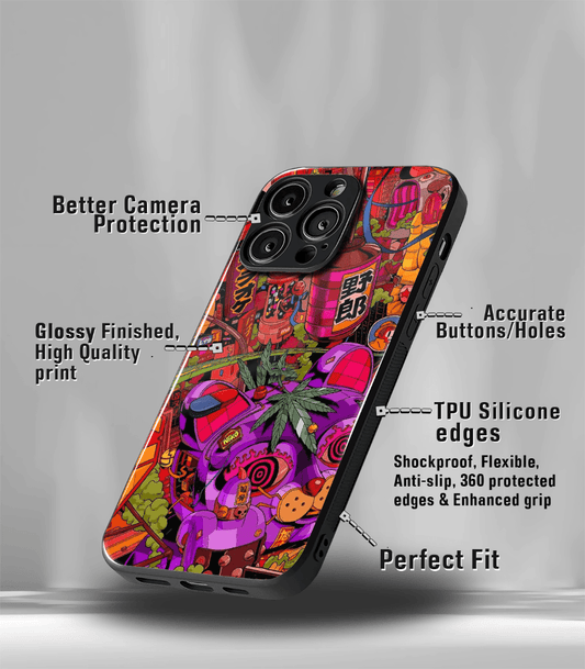 Psych Trippy Premium Glossy Case compatible for every phone models.