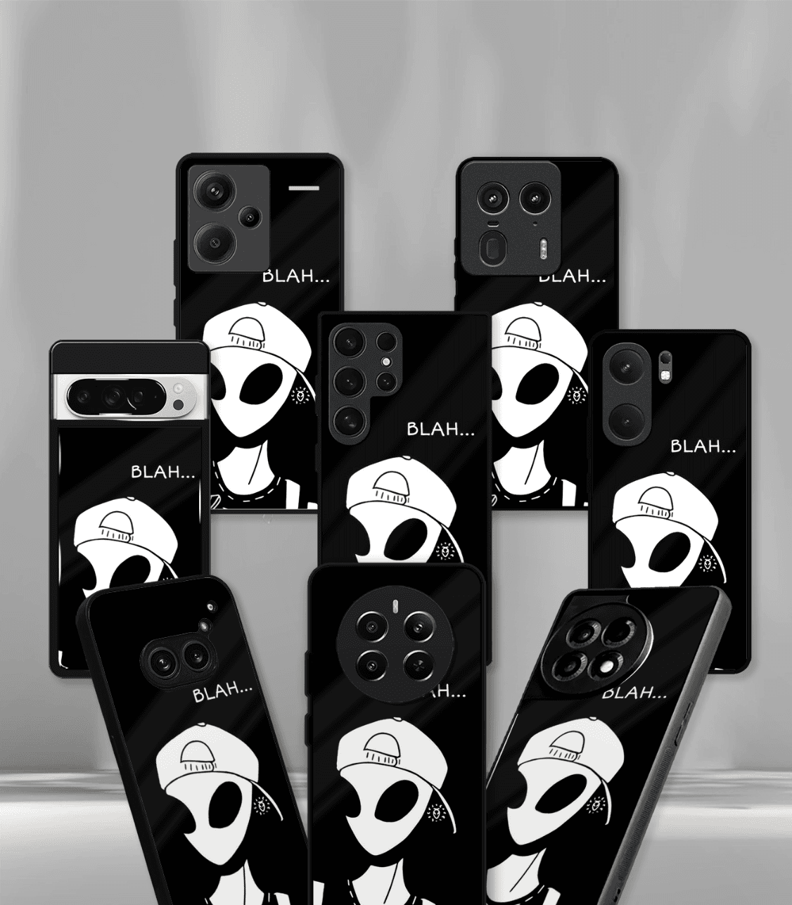 blah alien psych trippy premium glossy case