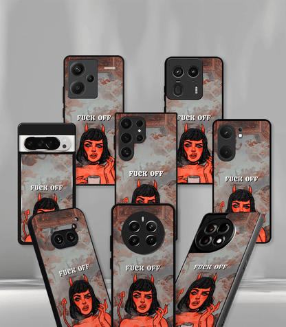 FuckOff Devil Psych Trippy Premium Glossy Case.