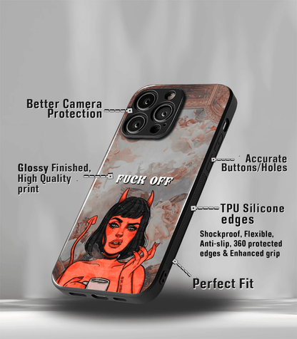 FuckOff Devil Psych Trippy Premium Glossy Case.