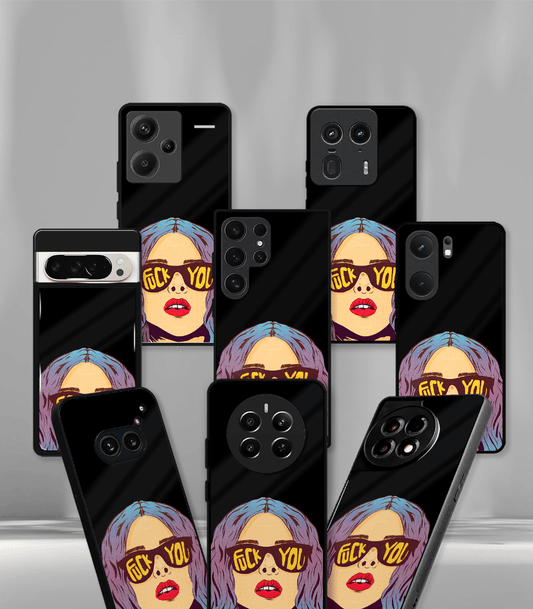 Fuck You face Psych Trippy Premium Glossy Case.