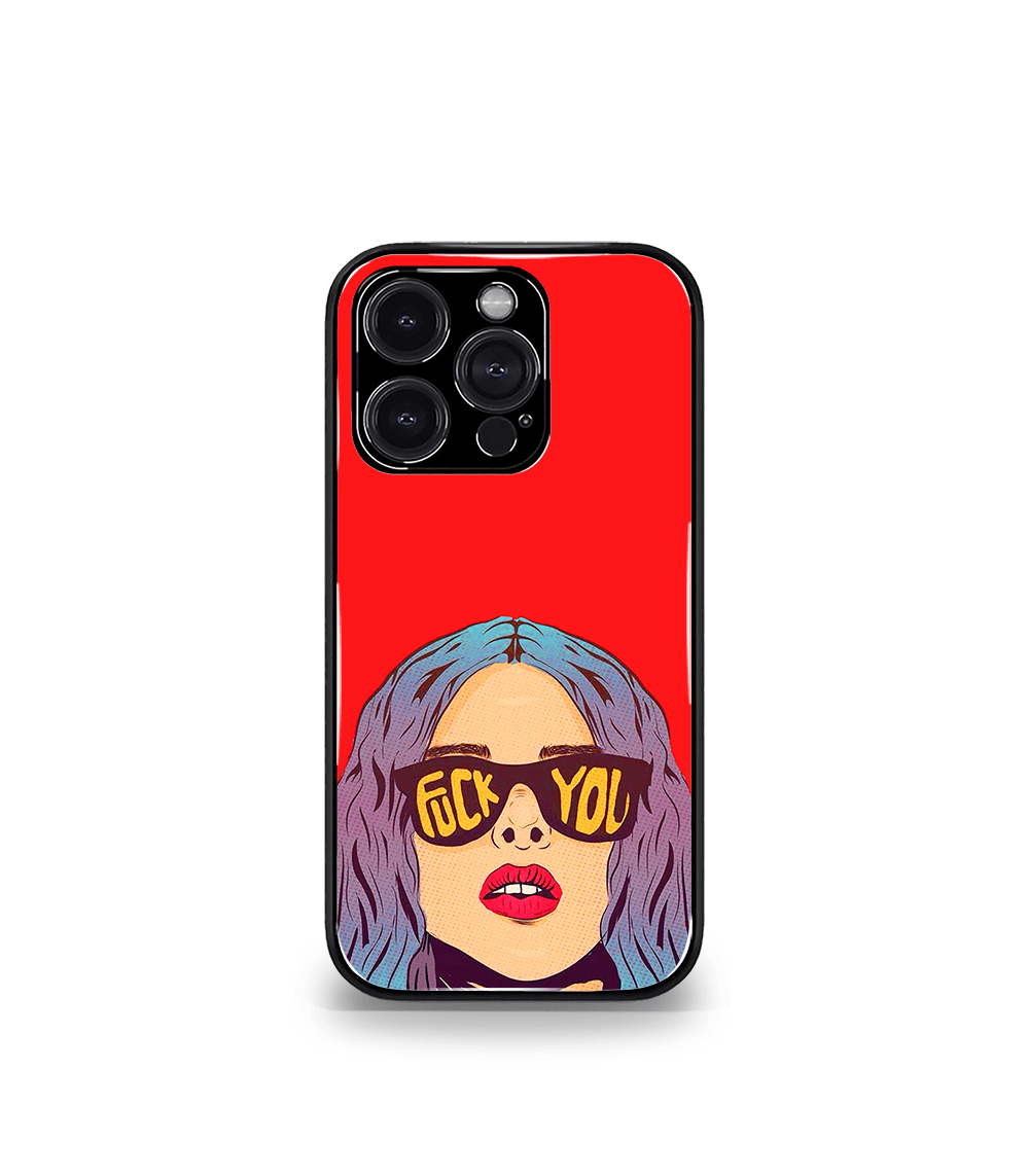 fuck you red psych trippy premium glossy case.